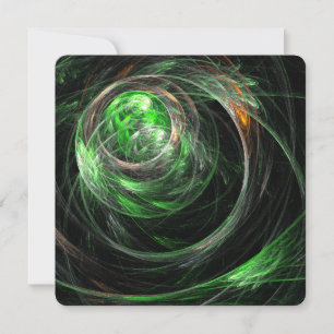 Invitation Art abstrait vert autour du monde