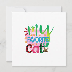 Invitation Art de chat Mon chat préféré