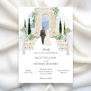 Invitation art de la cérémonie de mariage