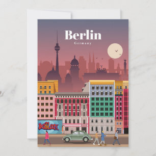 Invitation Art de voyage Voyage à Berlin Allemagne