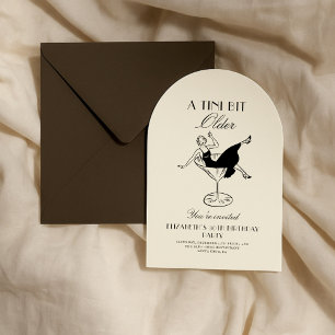 Invitation Art Déco 20s Anniversaire Vintage Un tini un peu p