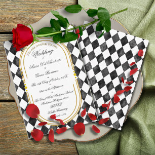 Invitation Art Déco Art Nouveau Floral Or Tone Sea Life
