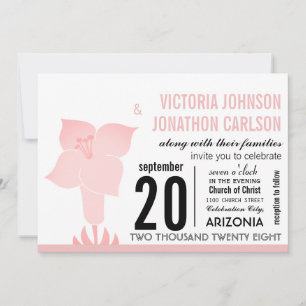 Invitation Art Déco Lily Typographie moderne Mariage Invitati