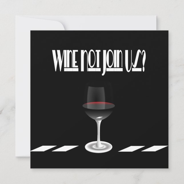 Invitation Art Déco Noir Chic Cocktail Party (Devant)