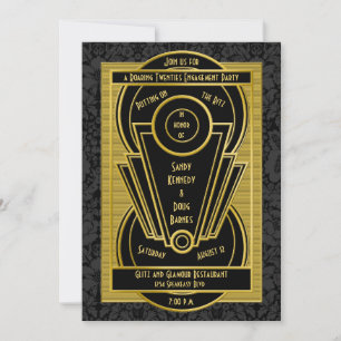 Invitation Art Déco Roaring 20s Twenties Engagement Party