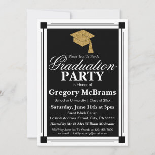 Invitation Art Déco Style Graduation Party