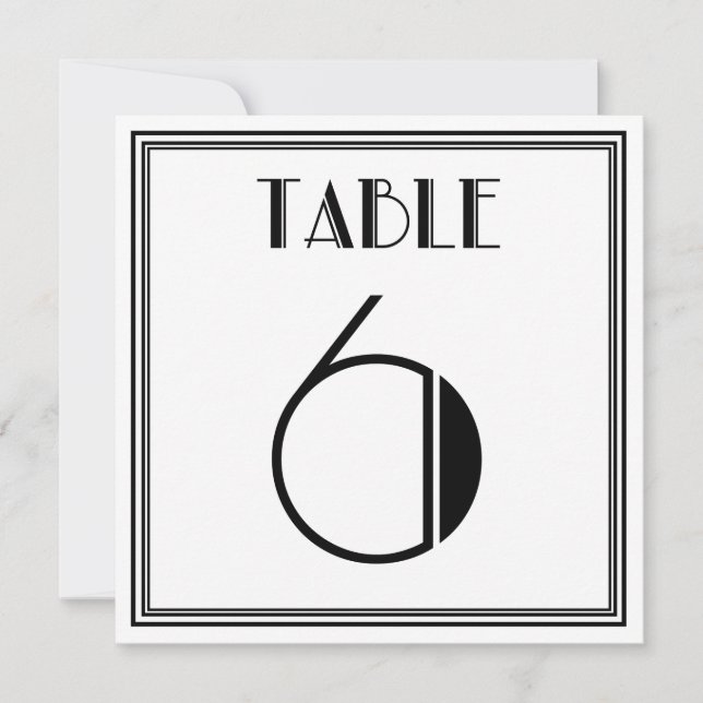 Invitation Art déco Tableau n° 6 (Devant)