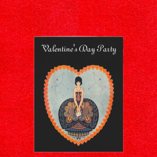 Invitation Art déco Valentine