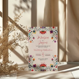 Invitation Art folklorique mexicain Floral Botanical Mariage 