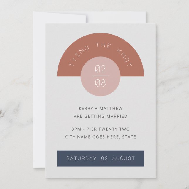 Invitation Art géométrique moderne rétro du milieu du siècle  (Devant)