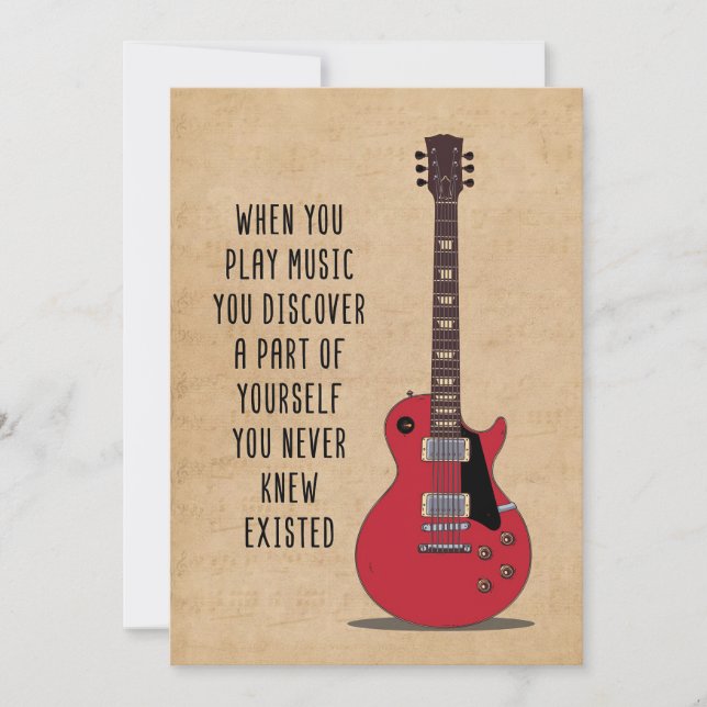 Invitation Art Musical Quand Vous Jouez De La Musique (Devant)