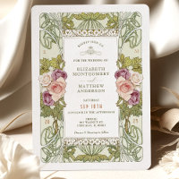 Art Nouveau Alphonse Mucha Mauve Rose Poussiéreuse