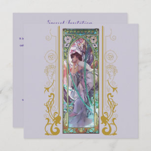 Invitation Art Nouveau Alphonse Mucha pour toute occasion