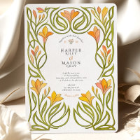 Art Nouveau Art Nouveau Orange Lily Mariage
