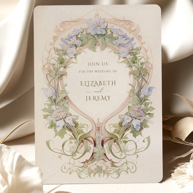 Invitation Art Nouveau Bliss - Pastel Floral Mariage (Créateur téléchargé)