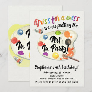 Invitation Art Party, Anniversaire