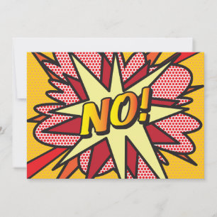 Invitation Art Pop de Bande Dessinée Rétro sans Amusement