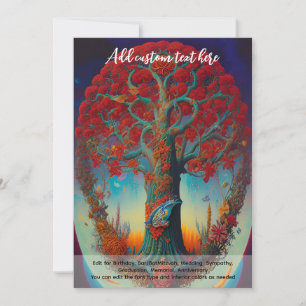 Invitation Art sacré Arbre mystique de la vie Rêveur spiritue
