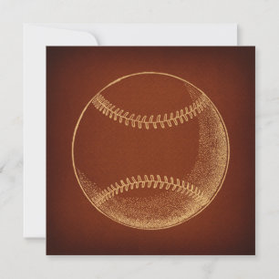 Invitation Art sportif de baseball vintage
