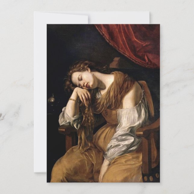 Invitation Artemisia Gentileschi - Repentante Mary Magdalene (Devant)