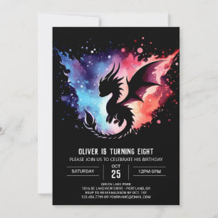 Invitation Artisan Dragon Anniversaire Modifiable