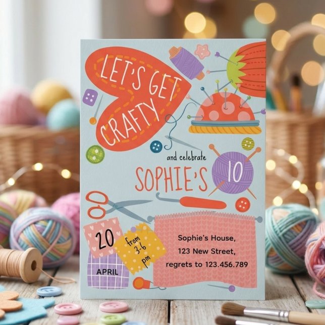 Invitation artisanale et artistique d'anniversaire (Créateur téléchargé)