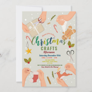 Invitation Artisanat Fête Festive Famille de Noël