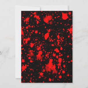 Invitation Artistic Éclaboussure de peinture noire rouge colo