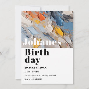 Invitation artistique minimaliste moderne 