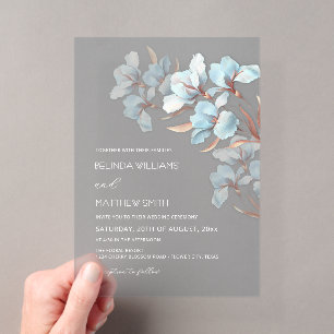 Invitation artistique Turquoise Rose Gold Fleurs