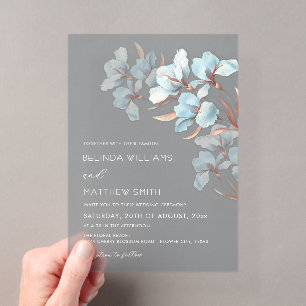 Invitation artistique Turquoise Rose Gold Fleurs