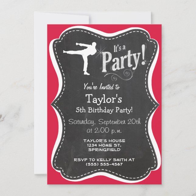 Invitation Arts martiaux de Crimson (Devant)