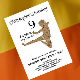 Invitation Arts martiaux modernes Karate Anniversaire de enfa