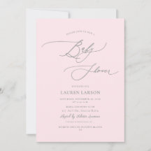 ArtsApp Élégante calligraphie Bébé rose pâle