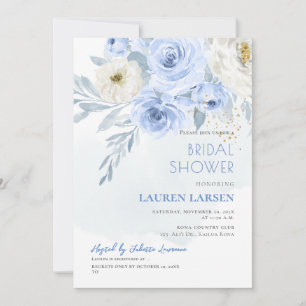 Invitation ArtsApp H2 Blue Roses Dusty Blue Foliage