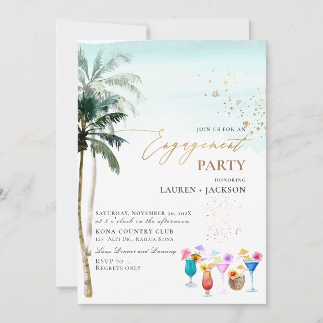 Invitation ArtsApp paradis tropical Breeze Palms (Devant)