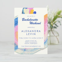 Artsy Abstrait Aquarelle Bachelorette Week-End En