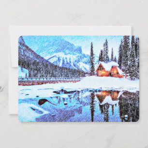 Invitation Artsy de chalet de lac