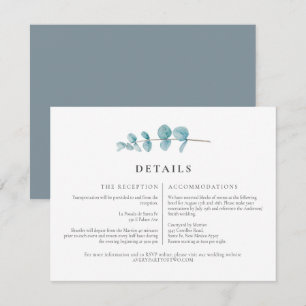 Invitation ARYA Rustique Eucalyptus Verdure Détails de Mariag