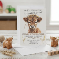 As-tu entendu la vache highland Boho d'anniversair