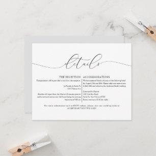 Invitation ASHER Moderne Élégante Calligraphie Détails du scr