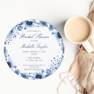 Invitation Asiatique Chinoiserie Bleu clair Floral Bridgerton