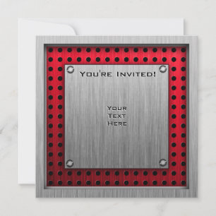 Invitation Aspect aluminium brossé Golfer