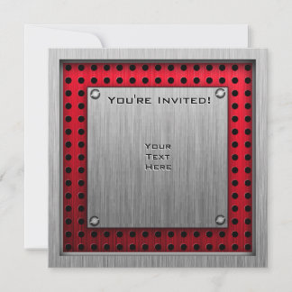Invitation Aspect aluminium brossé Golfer