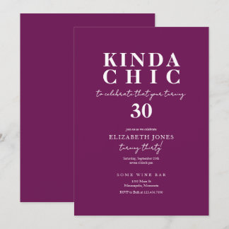 Invitation Assez Chic pour Célébrer l'Anniversaire de Plum &