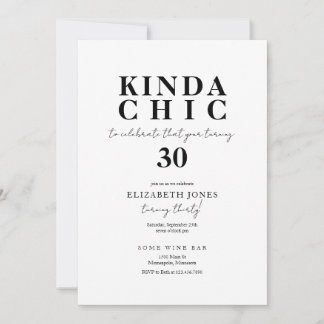 Invitation Assez Chic pour Célébrer un Anniversaire Noir et B