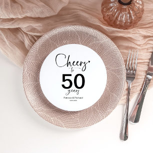 Invitation Assiette de présentation pour 50 ans de mariage