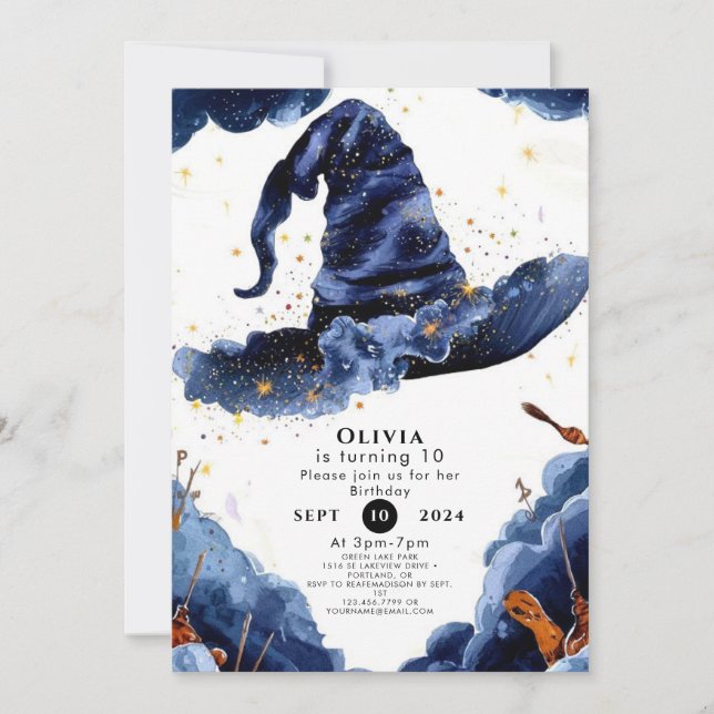 Invitation Assistant d'enchantement Pastel Boho Anniversaire (Devant)