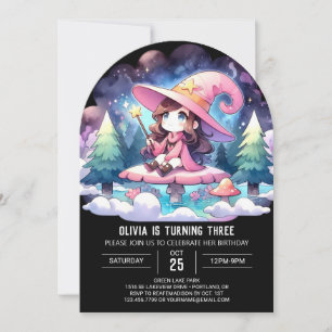 Invitation Assistant Enchanteuse douce Anniversaire