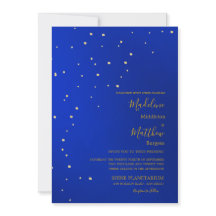 Astral Gold Stars Bleu Mariage du soir